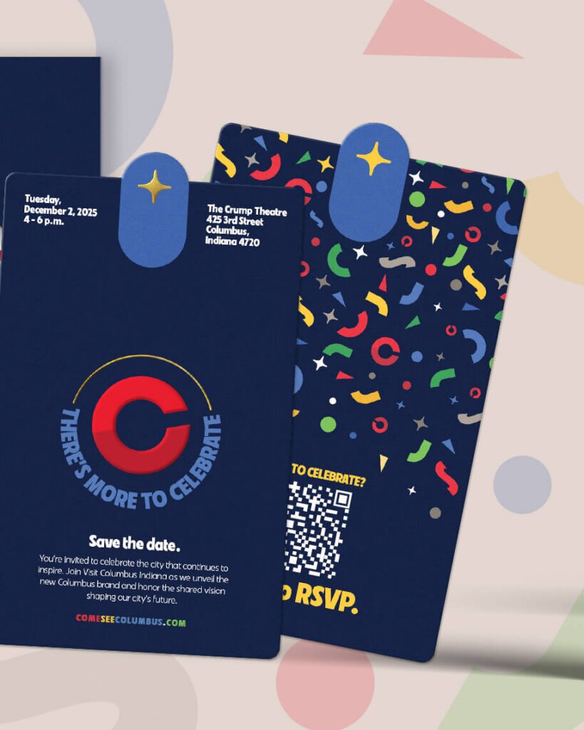 Invite examples for the Columbus unveiling event.