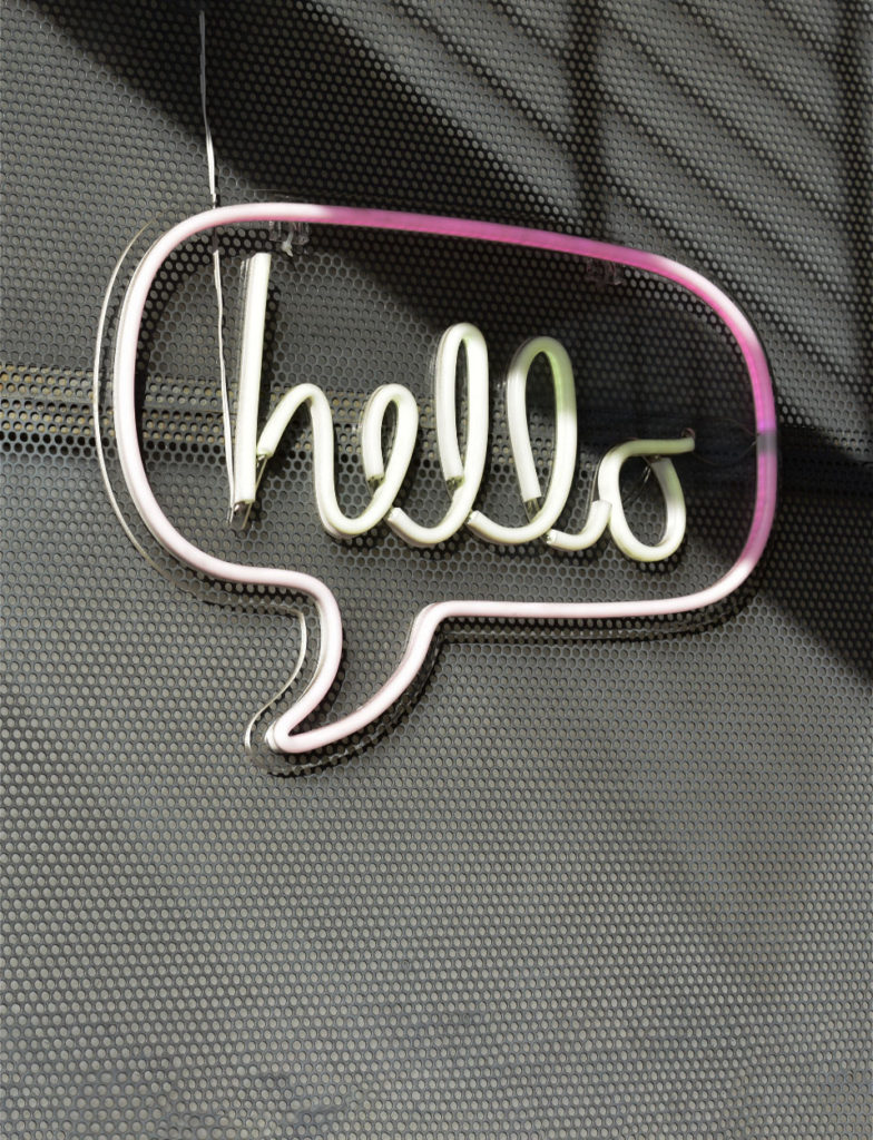 hello in neon