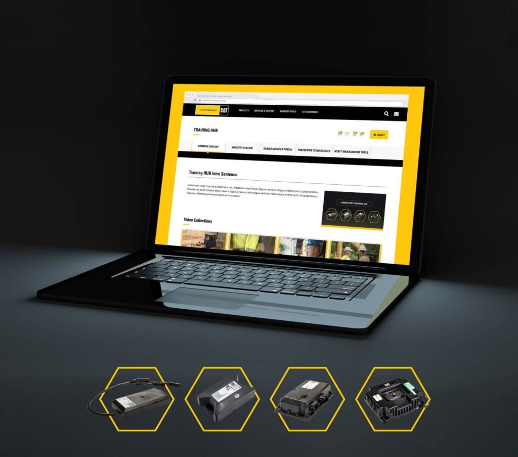 Training hub example on a laptop screen